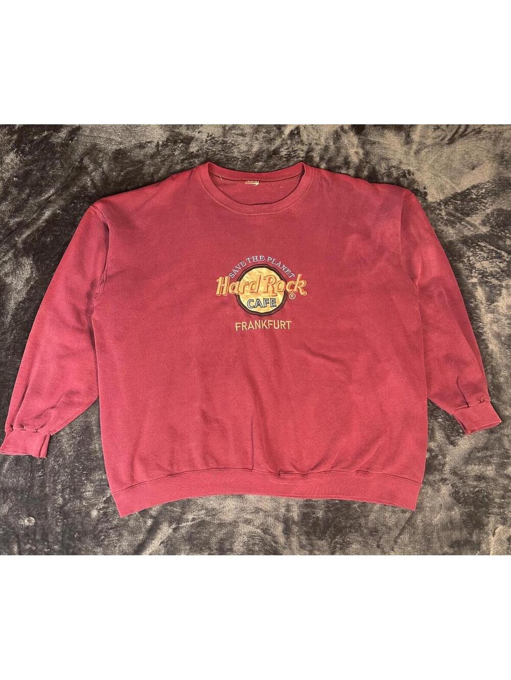 VTG Hard Rock Cafe Frankfurt Burgundy Sweatshirt